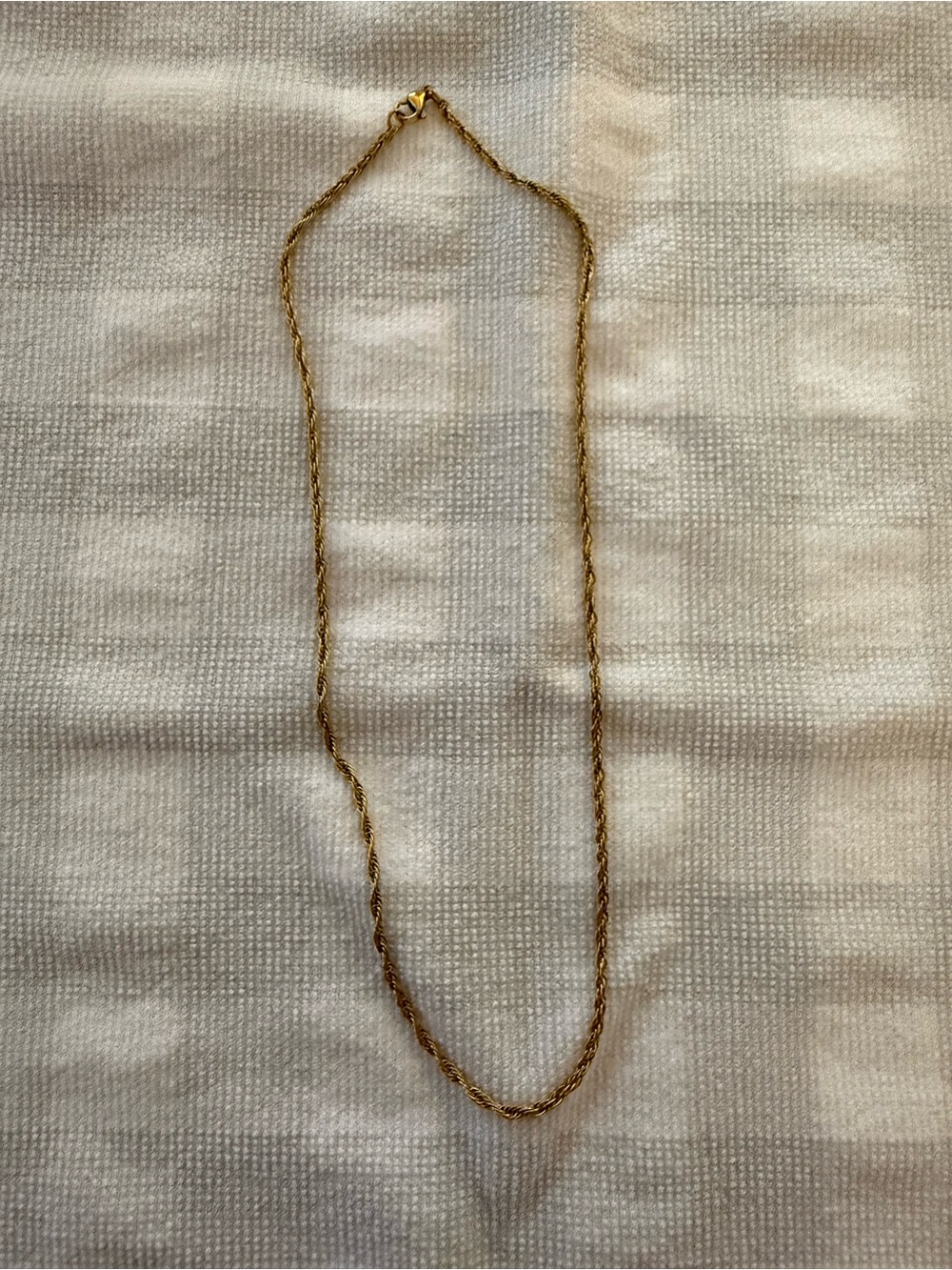 18k gold filled stainless steel 3 loop Spiga chain necklace